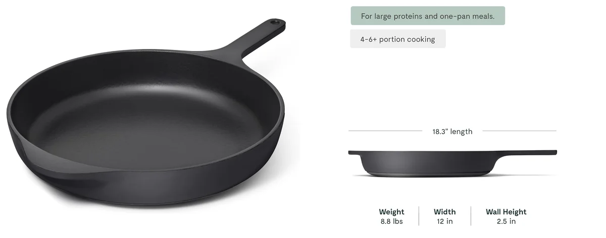 Caraway Cast Iron Skillet - 12” Enameled images