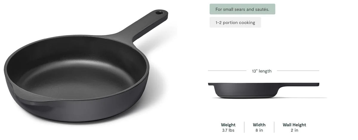 Caraway Cast Iron Skillet - 8” Enameled images