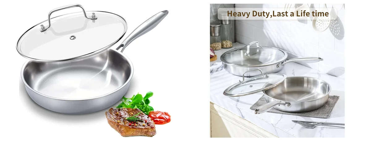 DELARLO Tri-Ply Stainless Steel Pan images