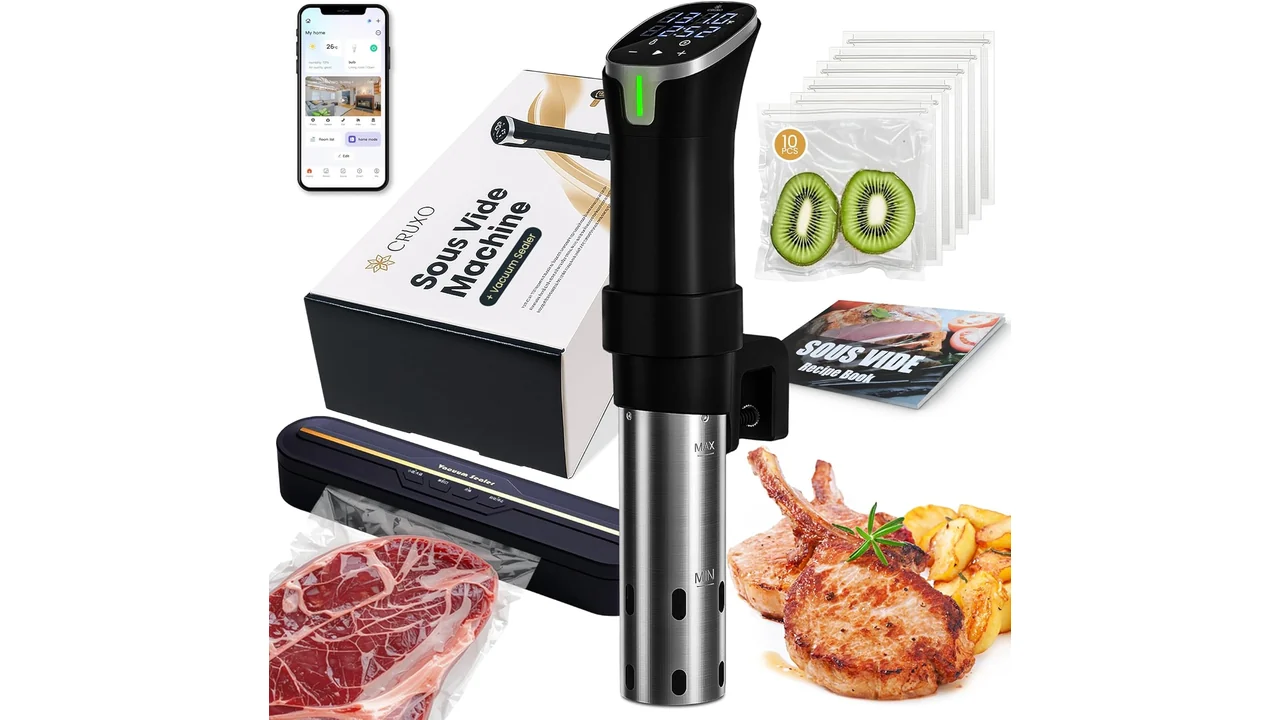 CRUXO 1100W Sous Vide Cooker Kit App Control: In-Depth