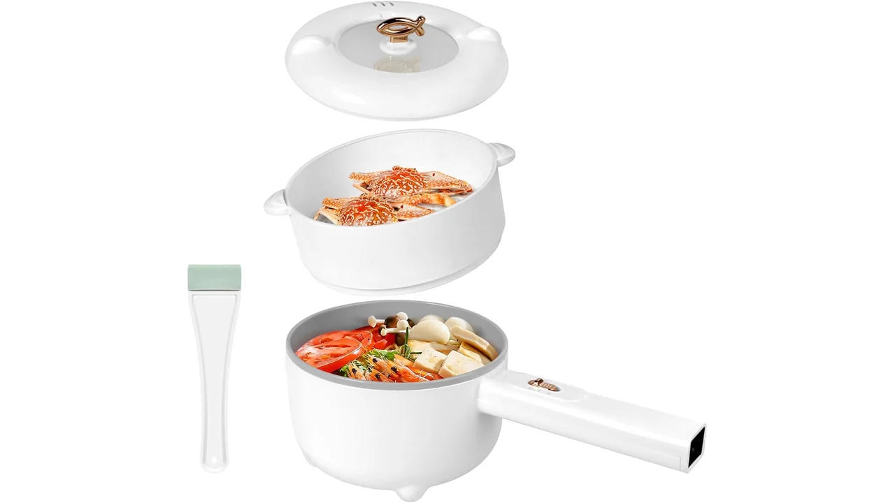 Electric Hot Pot 2L, 700W Portable Multi-Purpose Cooker