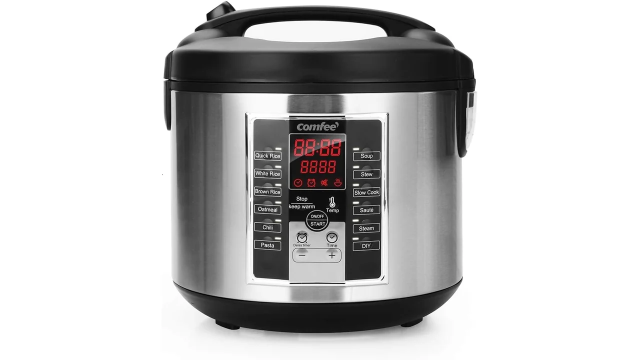 COMFEE’ Rice Cooker, Slow Cooker, Steamer, Stewpot, Sauté