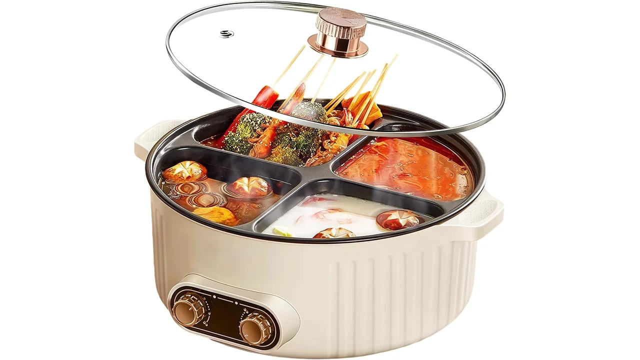 Four Grid Multifunctional Stew Pot, Electric Hot Pot