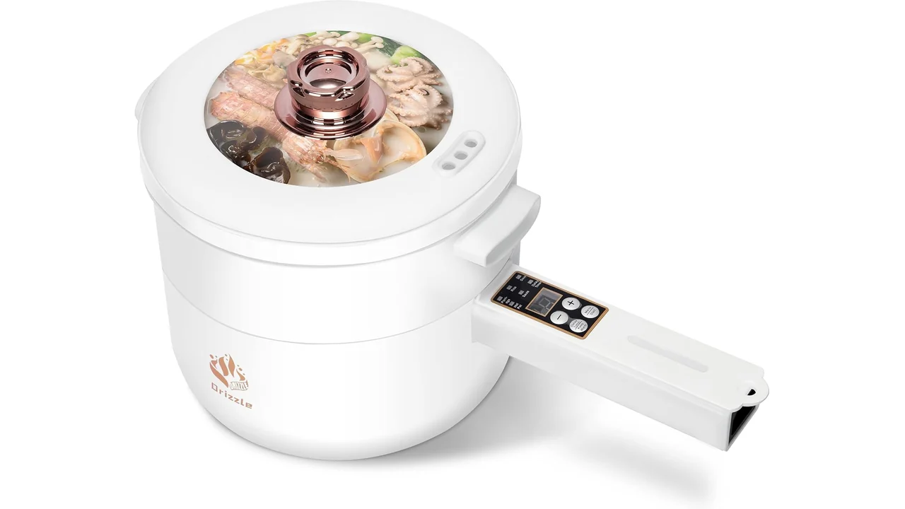 Drizzle Electric Hot Pot Cooker Steamer 1.8L