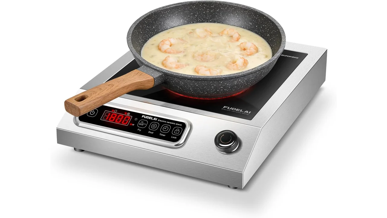 1800W Commercial Grade Induction Cooktop 9 Power Levels