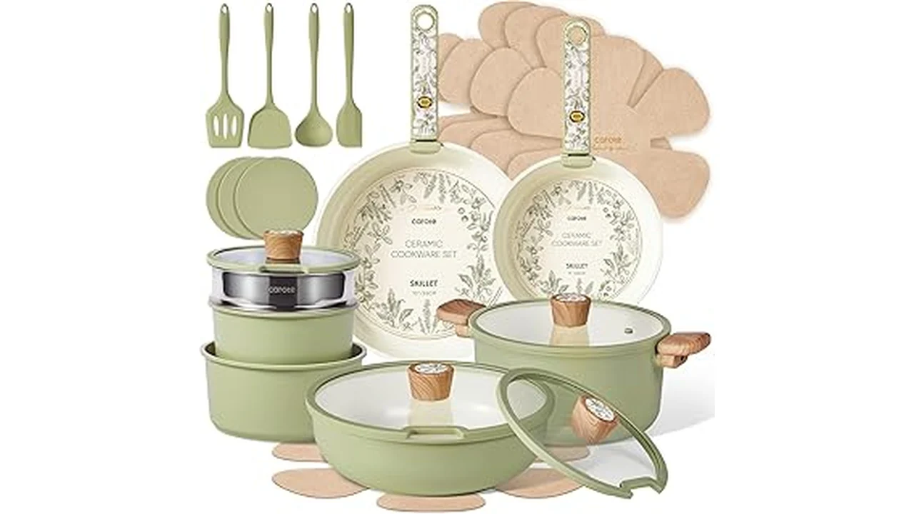 The image shows a variety of high-quality pots and pans, representing the best 31 cookware overall.