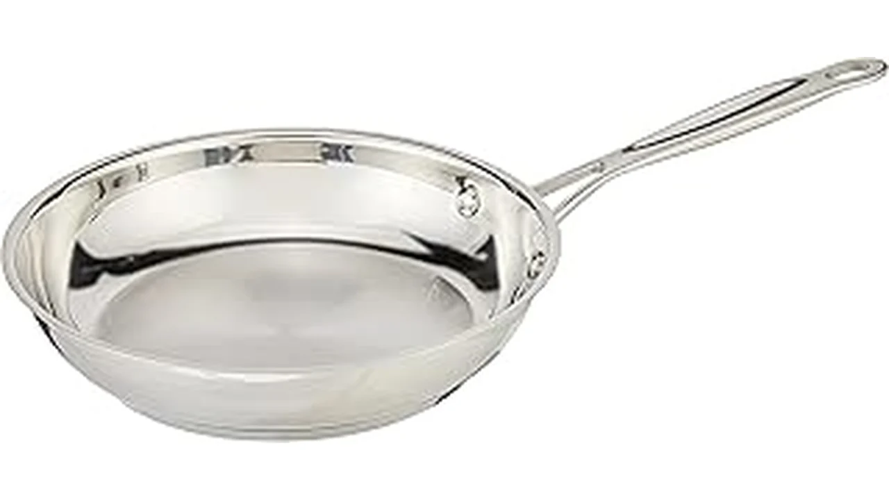 The image shows a collection of shiny stainless steel cookware, highlighting the Best 31 Cookware Pan Stainless Steel.
