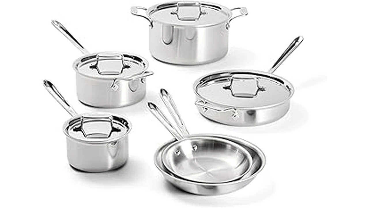 The image shows a collection of luxurious, high-end cookware pieces, perfect for any expensive kitchen.