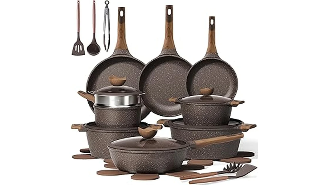 The image shows a collection of high-quality, top-rated cookware, perfect for any kitchen update.