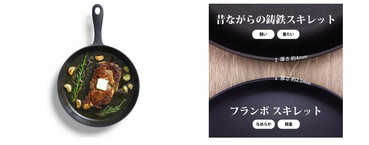 Flambo 12 Inch Smooth Cast Iron Skillet images