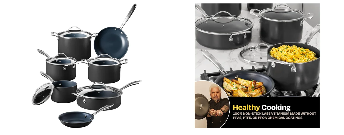 Guy Fieri's Flavortown Laser Titanium 12 Piece Set - images