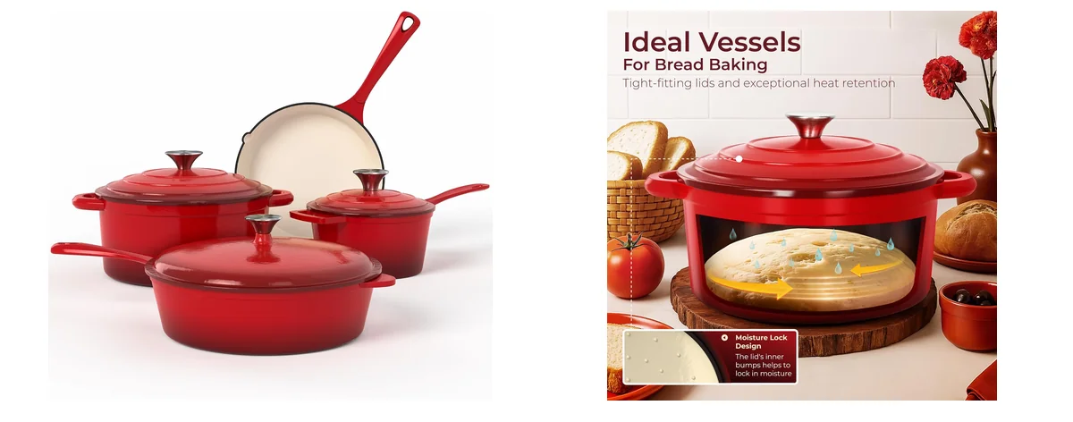 Kitchen Academy 7 Pcs - Red images