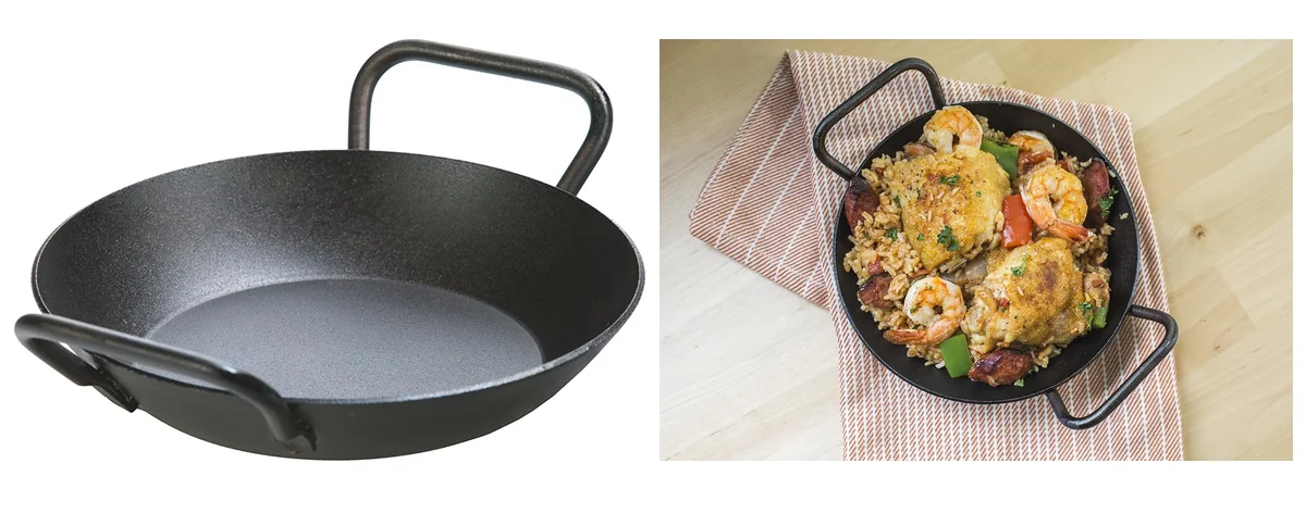 Lodge Pre-Seasoned Carbon Steel Skillet - Dual images