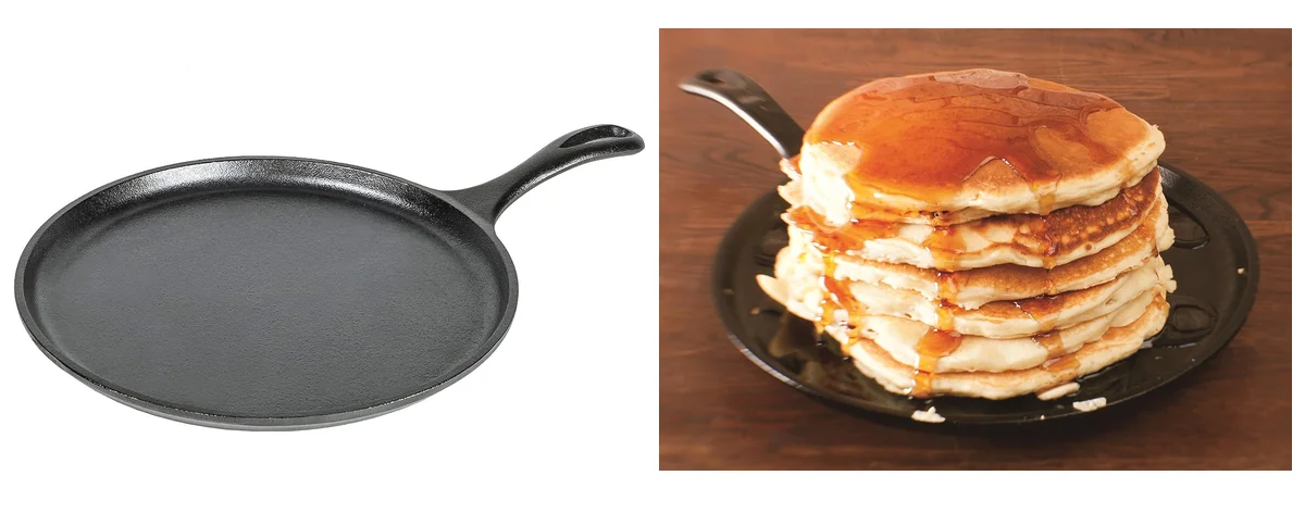 Lodge Round Seasoned Cast Iron Griddle - images