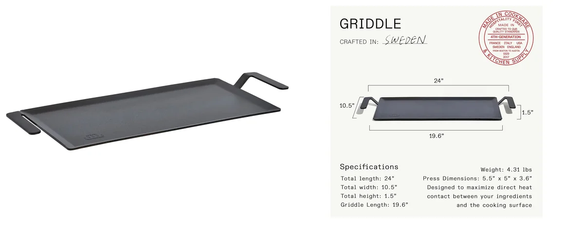 Made In Cookware | Carbon Steel Griddle - images