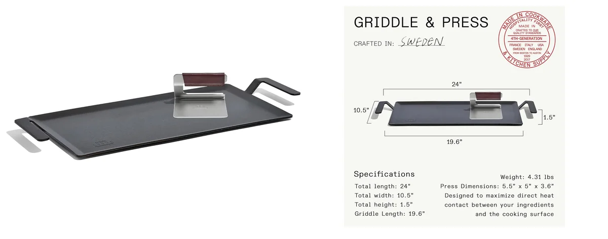 Made In Cookware | Carbon Steel Griddle + images