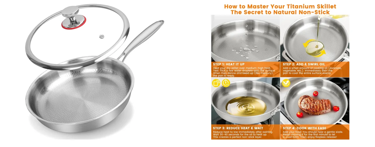 NKDFRI Titanium Hammered Pan Pro images