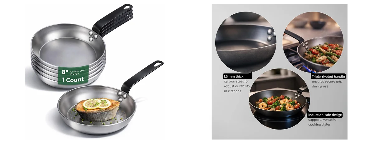 Restaurantware Fry Pan 1 Pack of 7.8 images
