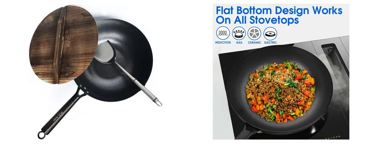 Souped Up Recipes 12.5 Inch Carbon Steel Wok For images
