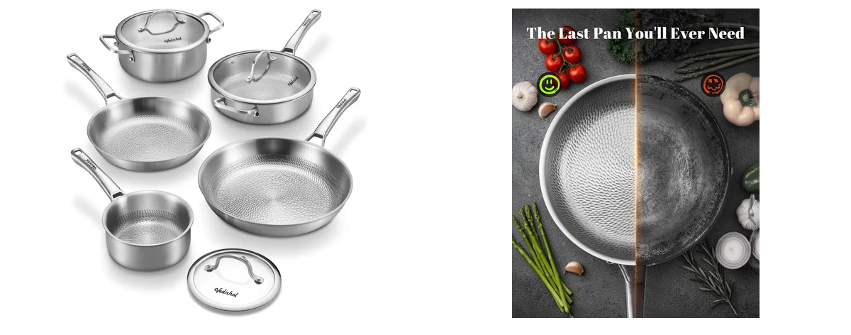 VEDNHOL Titanium Pans set images