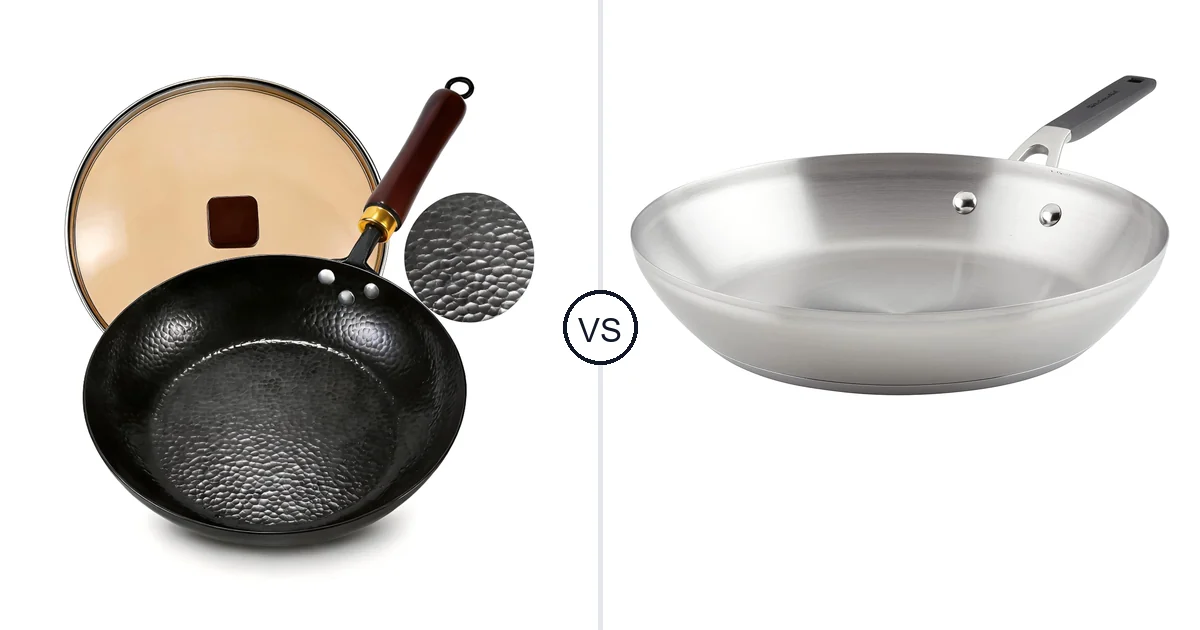 Calmabode Carbon Steel Wok vs KitchenAid 5 Quarts: Key Differences
