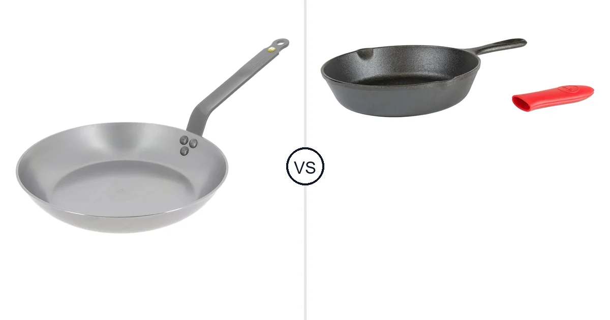 De Buyer MINERAL B Carbon vs Lodge Cast Iron Skillet: Fry Pan