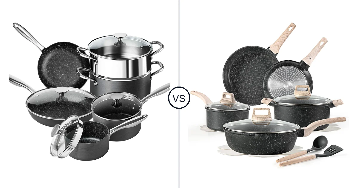 MICHELANGELO Hard Anodized vs CAROTE 14 Piece: Best Cookware Set
