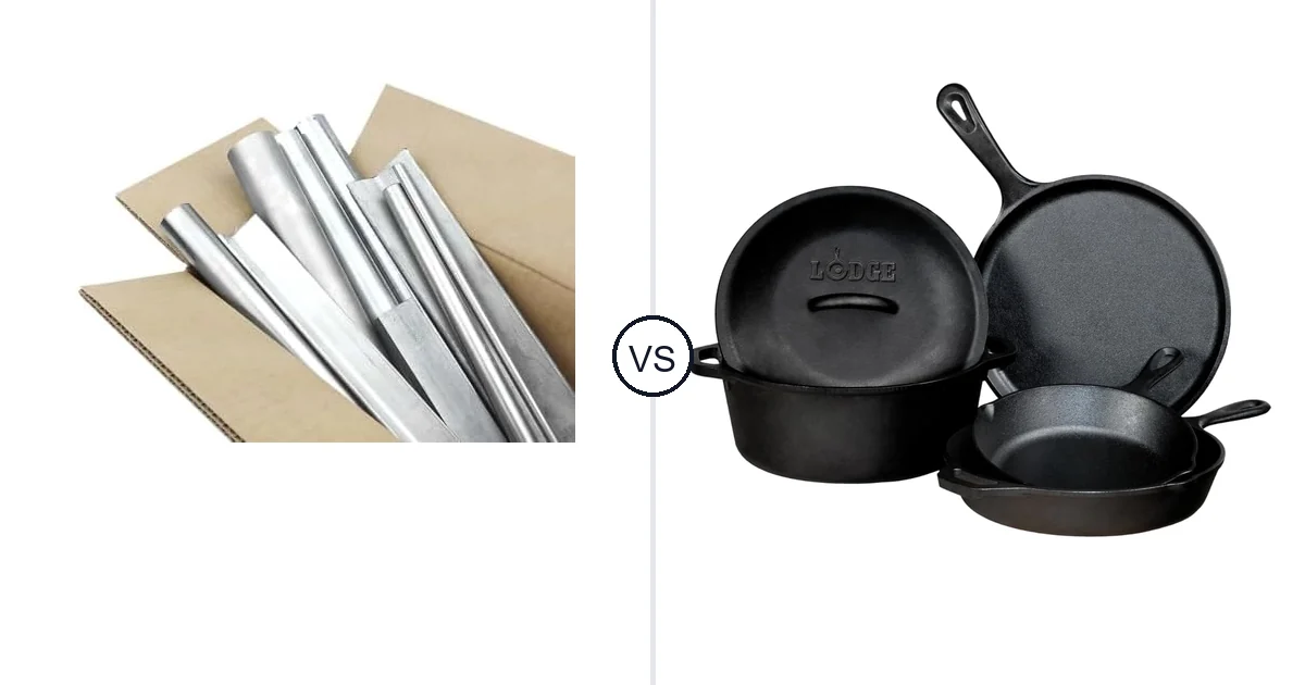 Online Metals Carbon Steel vs Lodge Cast Iron Set: Oven Comparison