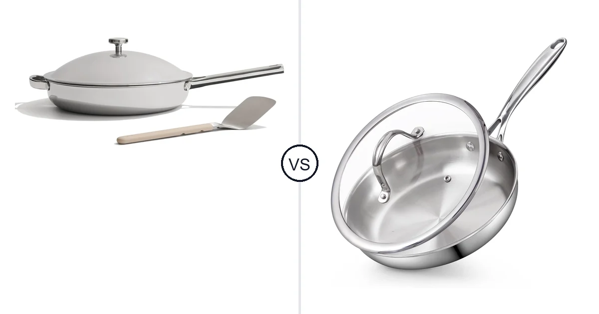Comparison of Our Place Titanium Always Pan Pro | 10.6" and Cooks Standard Stainless Steel Frying Pan
