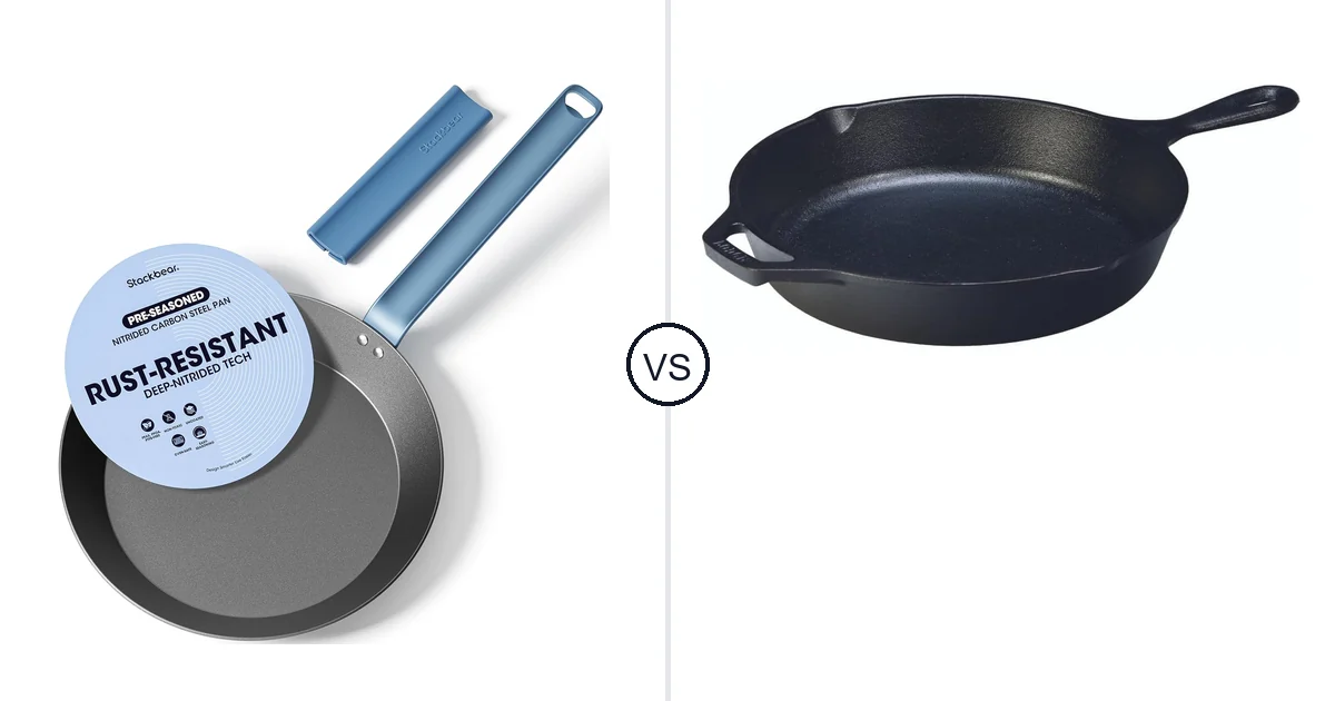 Stackbear Carbon Steel vs Lodge Seasoned Cast Iron: Oven Comparison