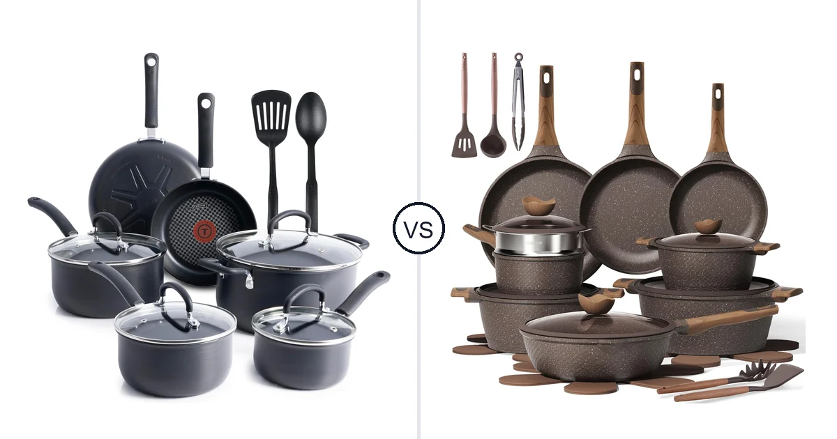 T-Fal 12-Piece vs CAROTE 26 Piece: Best Oven Cookware for Your Needs
