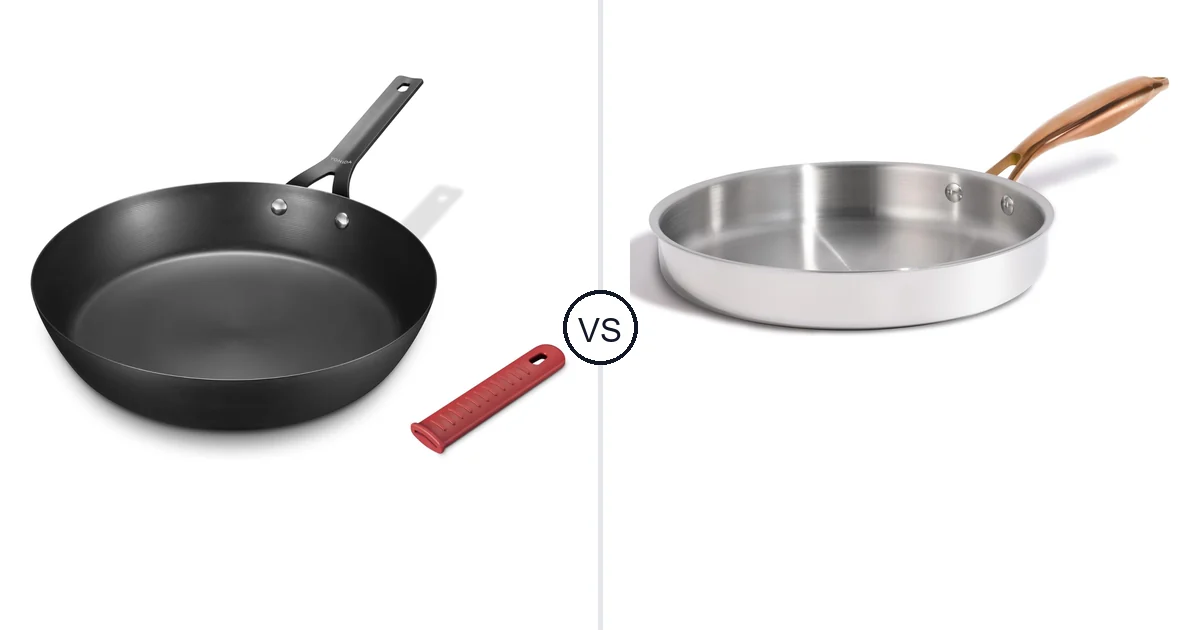 Yonida Carbon Steel Pan vs CAROTE 10 Tri-Ply Stainless Oven