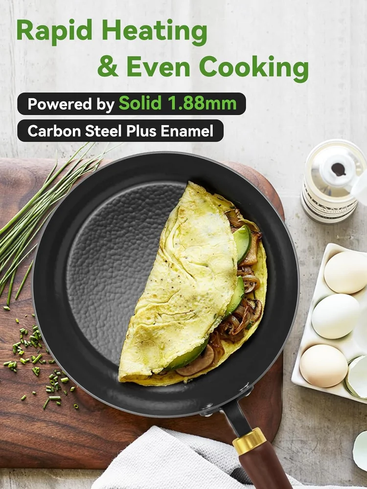 BrBrGo Enameled Carbon Steel Skillet