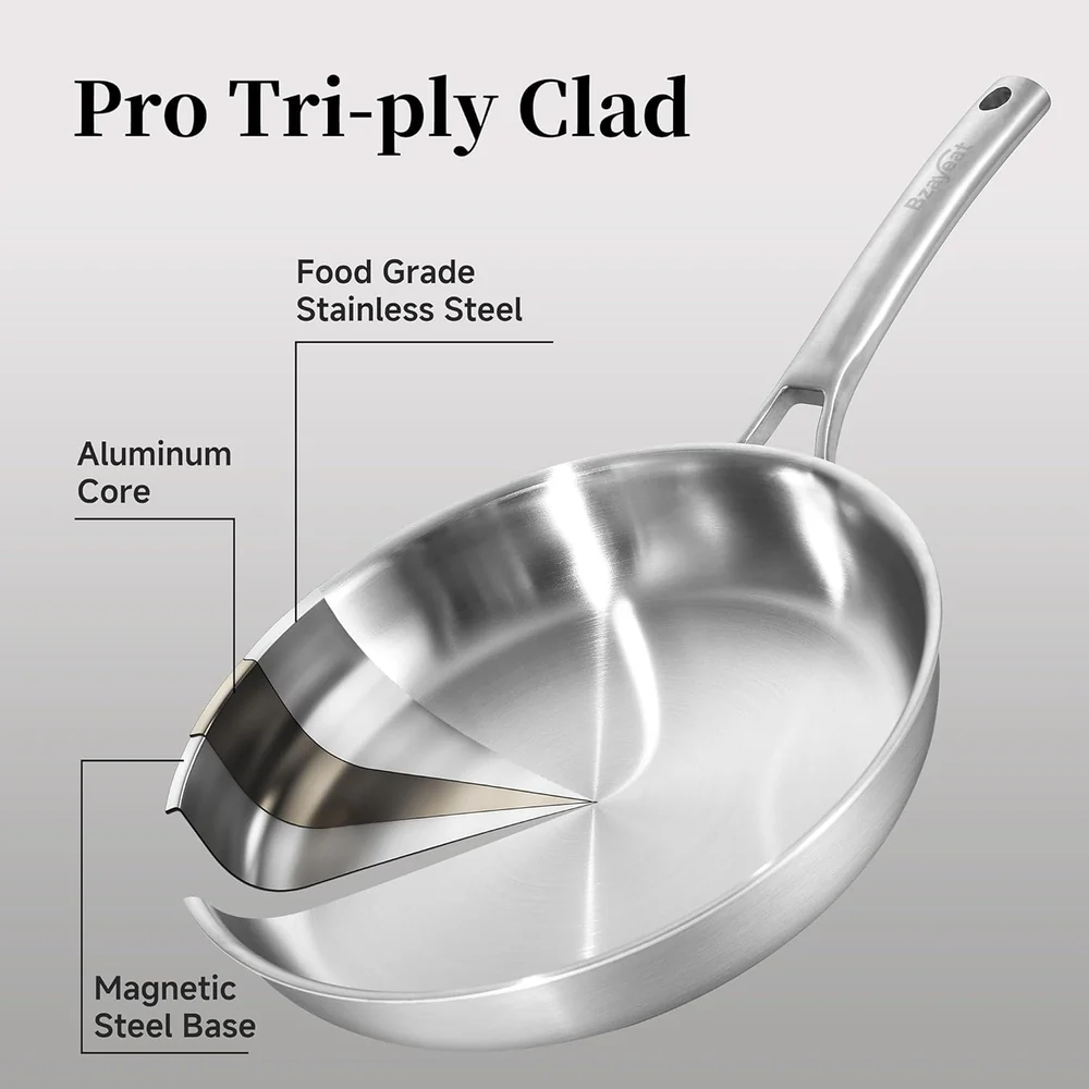 Bzayeat Chef's Frying Pan 12 Inch