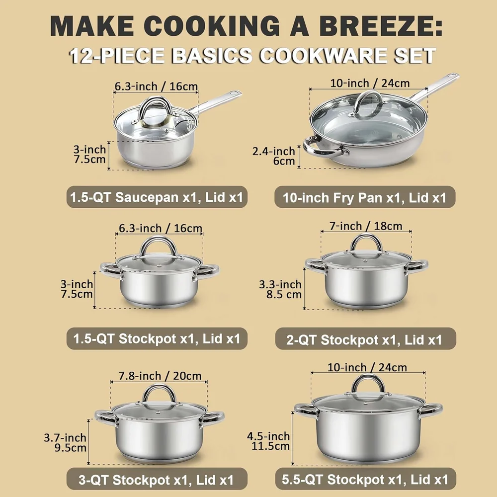 Cook N Home 12 Pieces