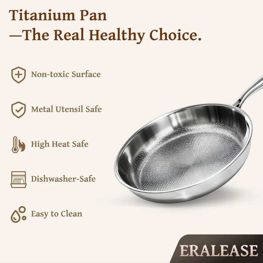 ERALEASE Titanium Pan - 12 Inch Non
