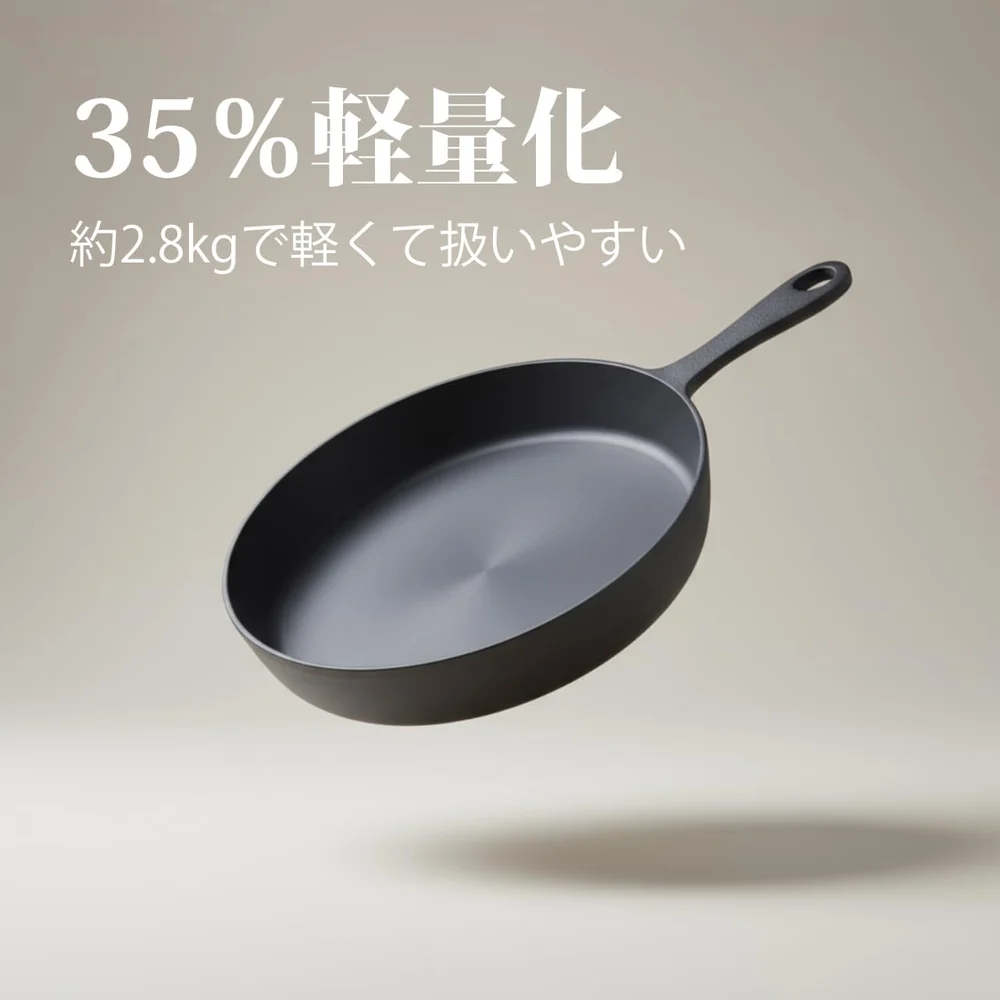 Flambo 12 Inch Smooth Cast Iron Skillet