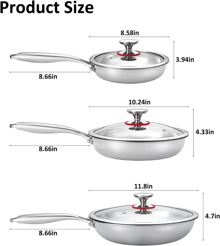 Lazycorner Titanium Non-stick Frying Pan