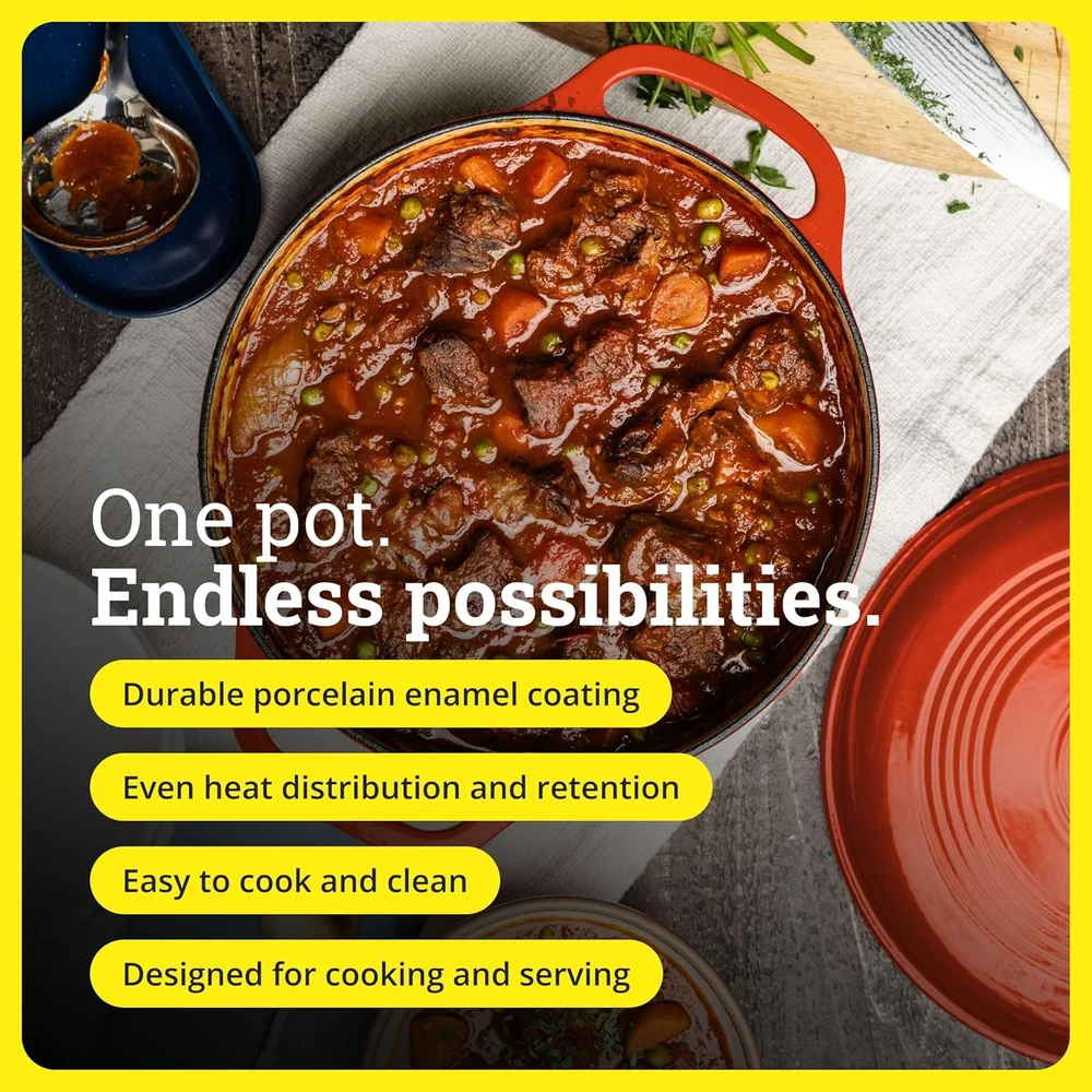 Lodge Essential Enamel Cast Iron Dutch Oven