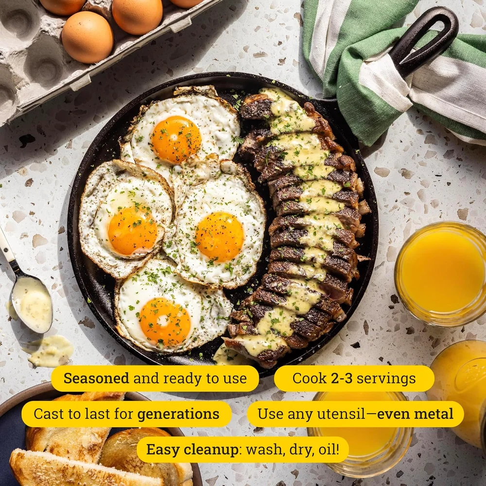 Lodge Round Seasoned Cast Iron Griddle -