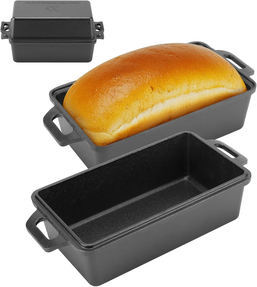 Northriver Casting 9×5 Inch Cast Iron Loaf Pan