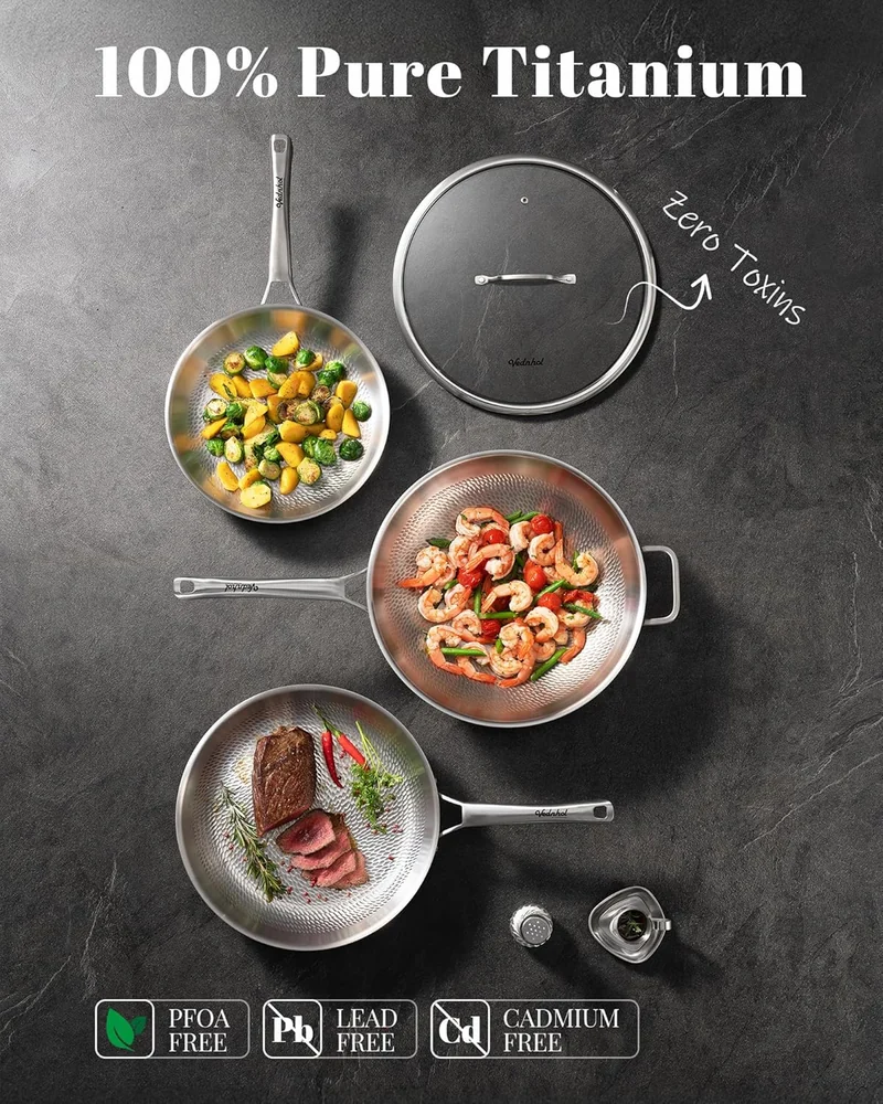VEDNHOL Titanium Wok Pan