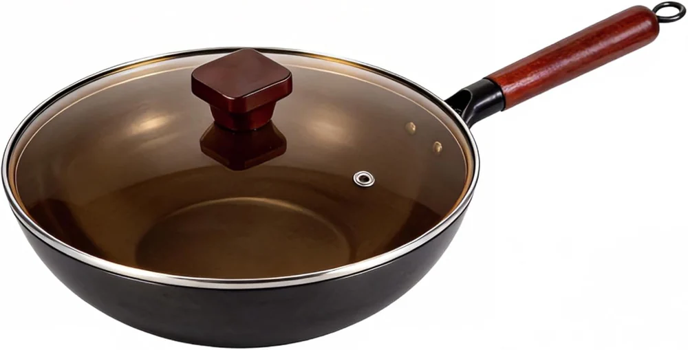 YOSUKATA Carbon Steel Wok and Stir Fry