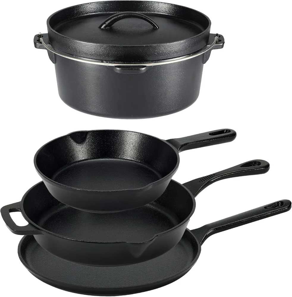 Cuisinel Cast Iron Cookware 18-Piece Set -