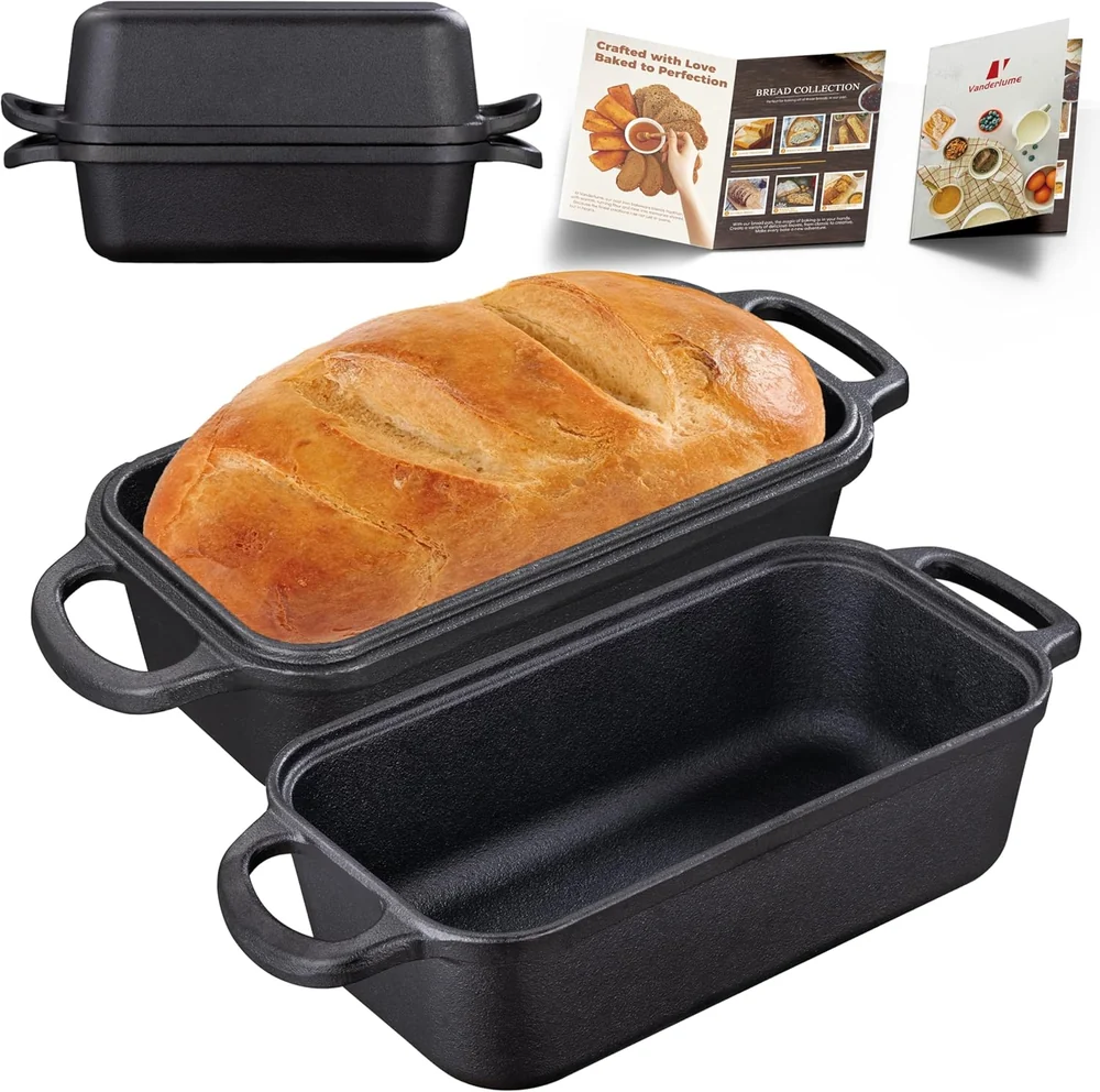Northriver Casting 9×5 Inch Cast Iron Loaf Pan