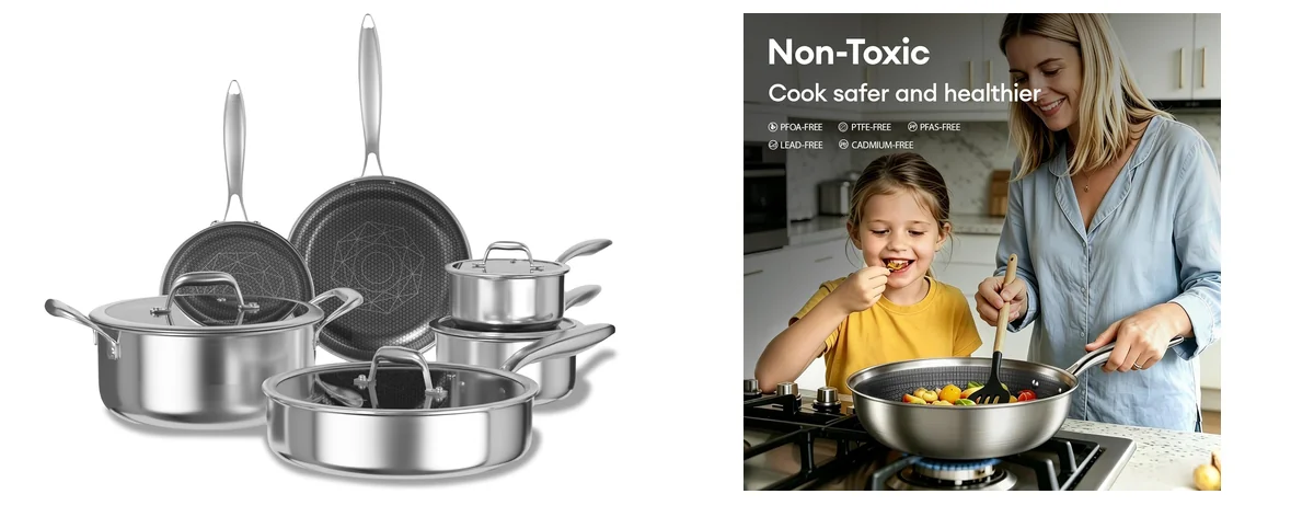 COOKER KING Non Stick Pots and Pans Set images