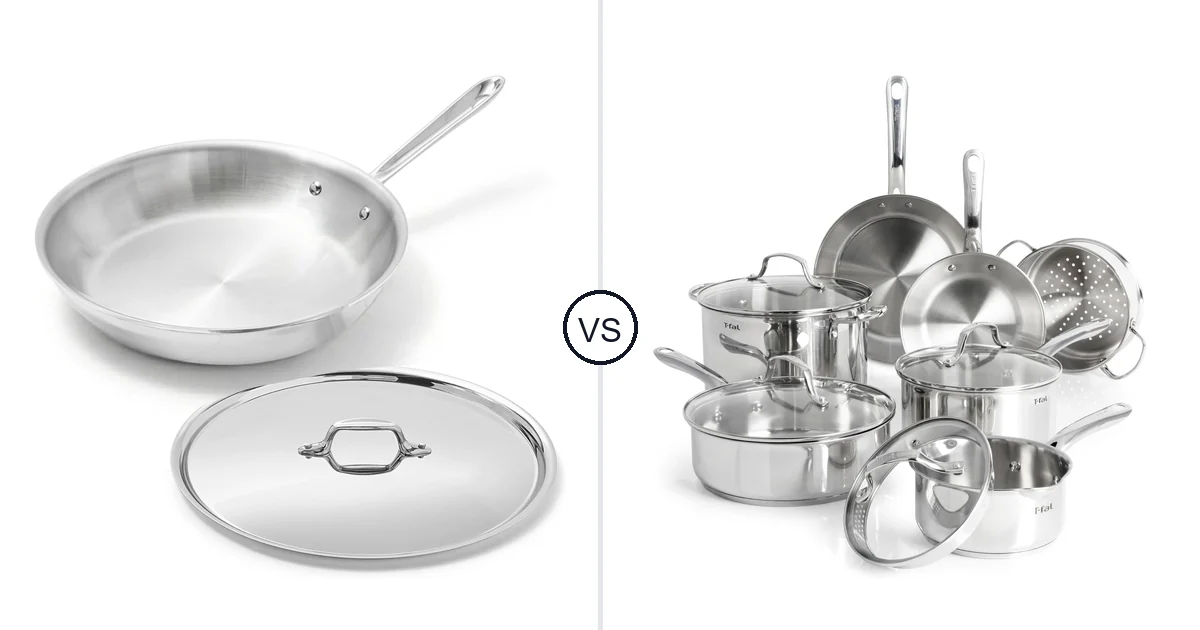 All-Clad D3® Stainless Steel vs T-Fal 11-Piece: Oven Comparison