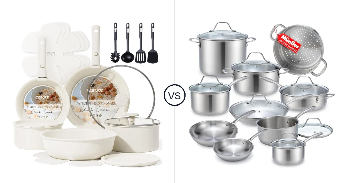 CAROTE 19 Piece vs MUELLER HOME 17-Piece Oven: Best for Your Needs