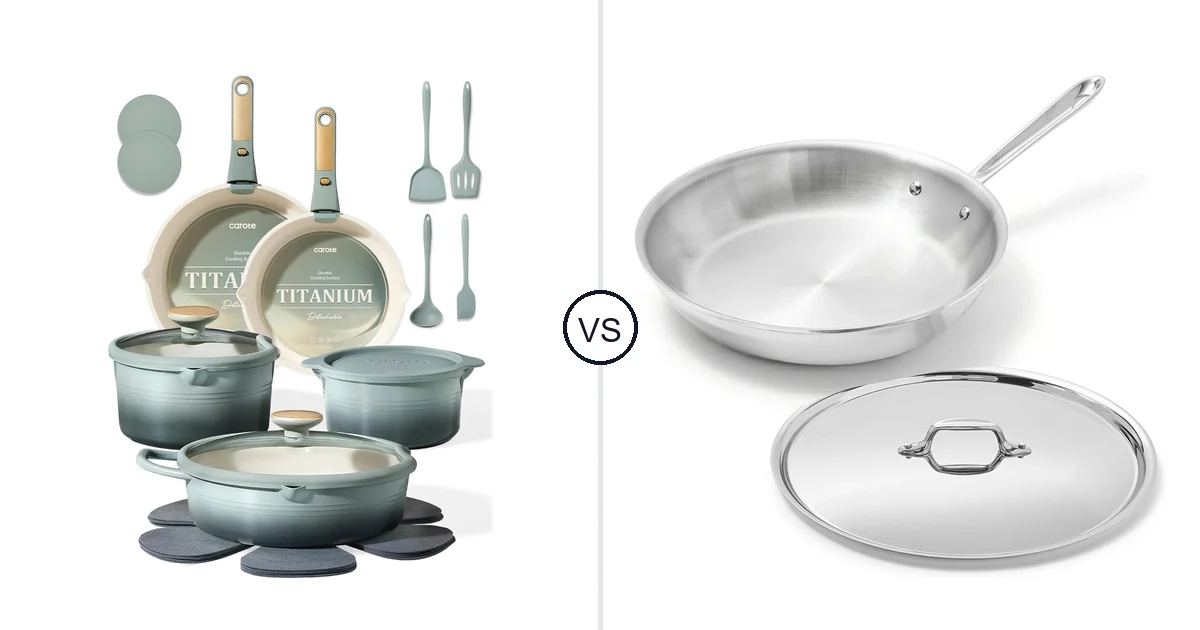 CAROTE 20 Piece vs All-Clad D3® Stainless Steel: Oven Comparison