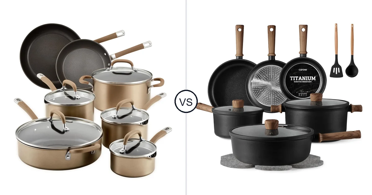 Circulon 12-Piece vs CAROTE 16 PCS: Cookware Set Comparison